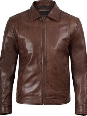 Stylish Real Leather Jacket for Men - Classic Design, Durable & Comfortable